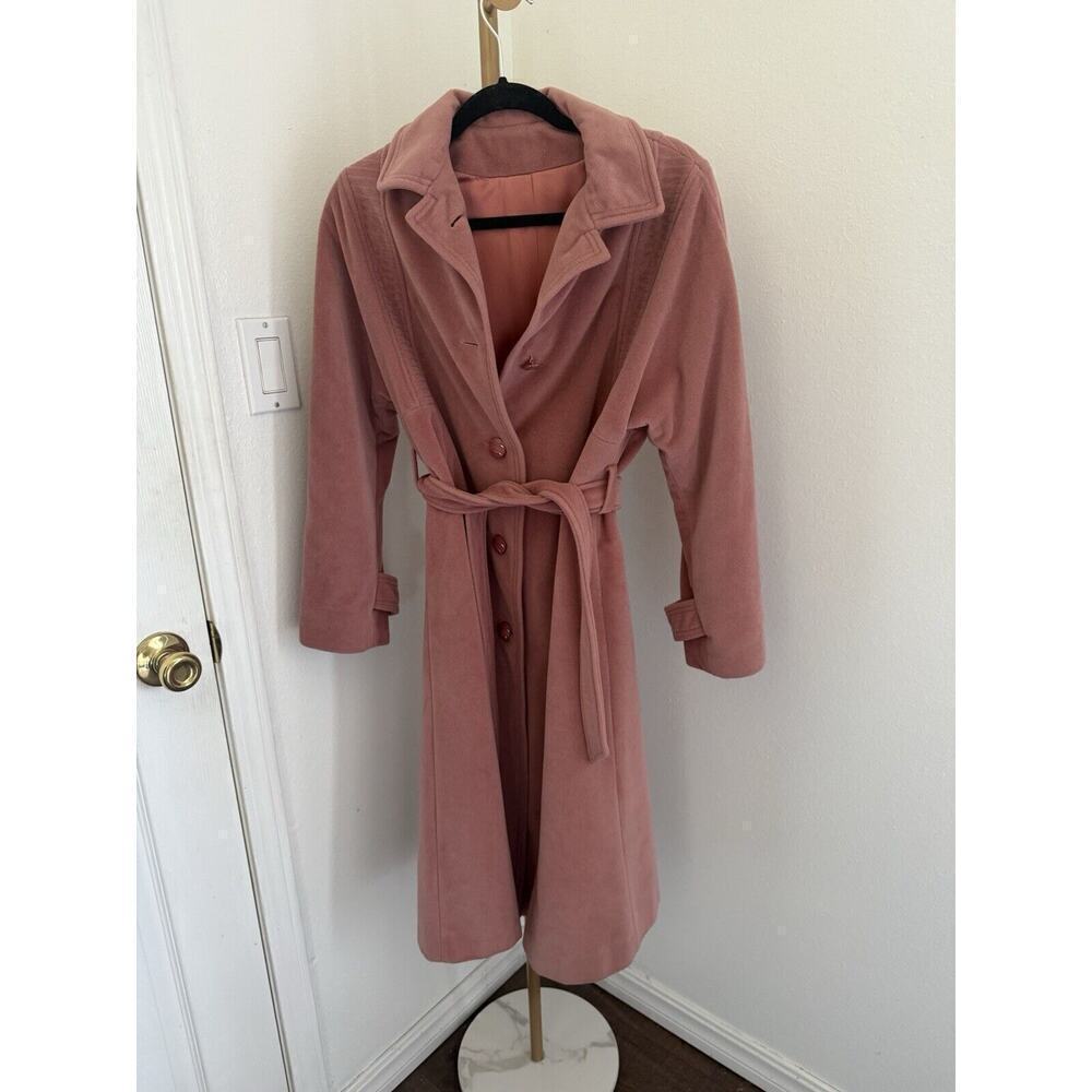 VTG Juli De Roma Kajjmir Womens Finest Kalimantan Rose Cashmere Coat‎ Sz 6